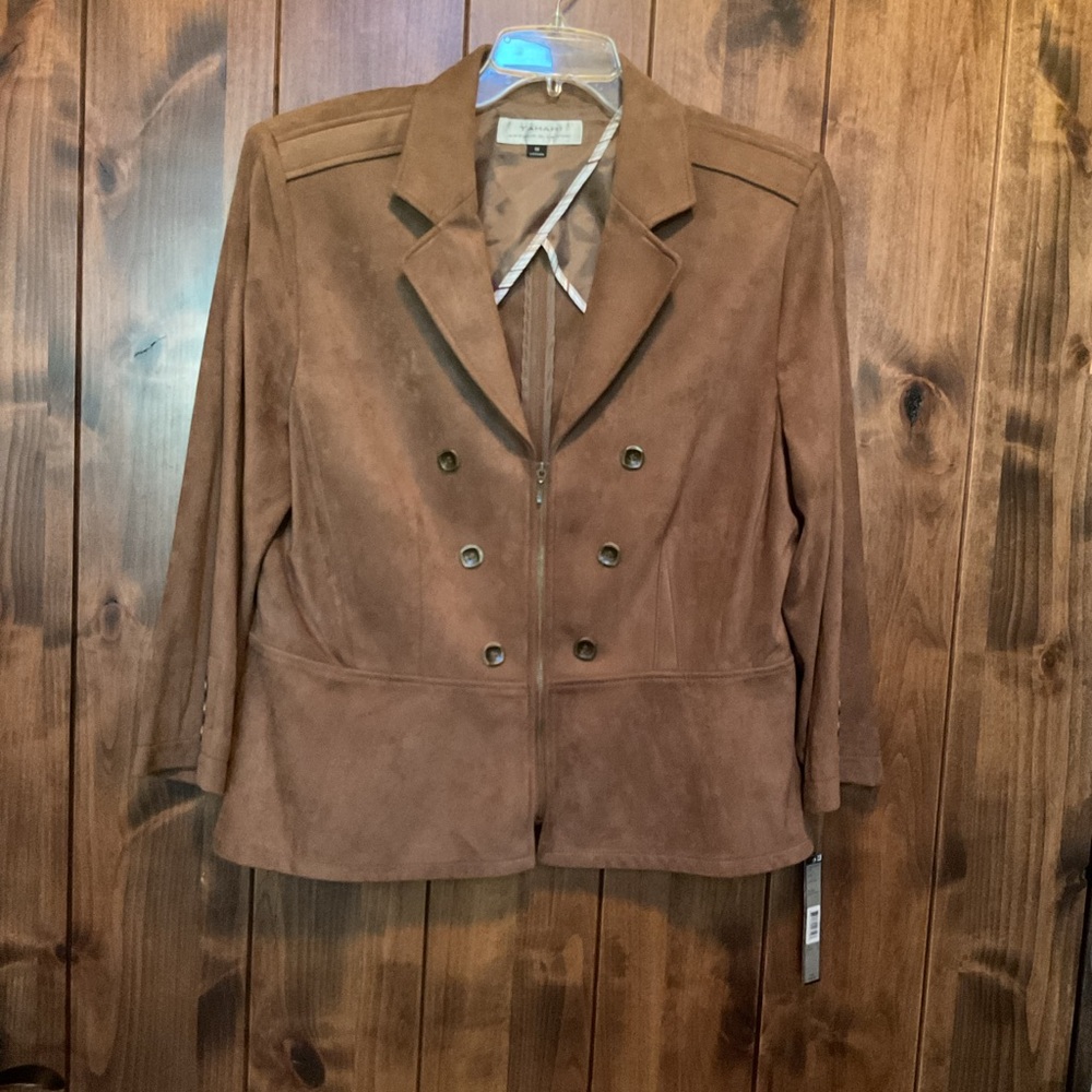 Tahari Brown Double-Breasted Women's Blazer